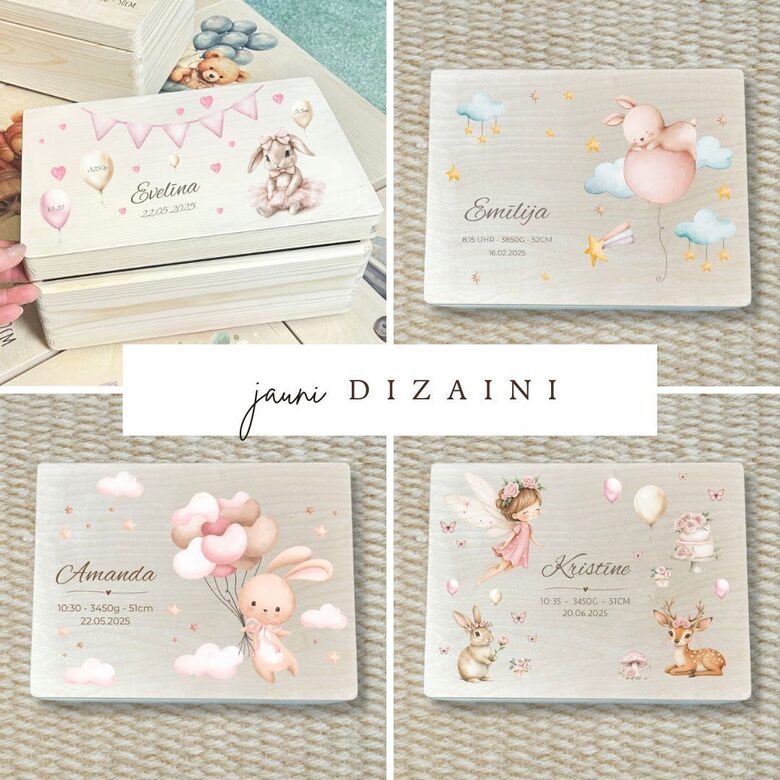 Personalisierte Holz-Erinnerungsboxen